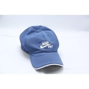 VTG Nike Golf Hat Adjustable Blue Embroidered Swoosh Strap PGA Rules Committee